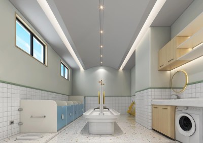 现代幼儿园卫生间3D模型下载